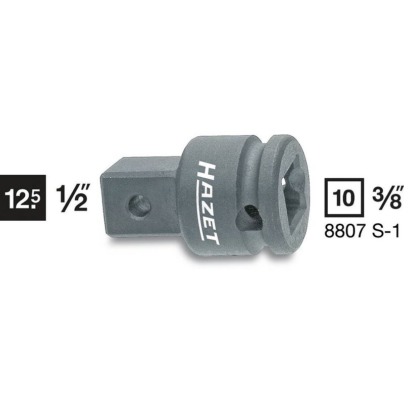 Foto van Hazet hazet 8807s-1 dopsleuteladapter aandrijving 3/8 (10 mm) uitvoering 1/2 (12.5 mm) 35.5 mm 1 stuk(s)