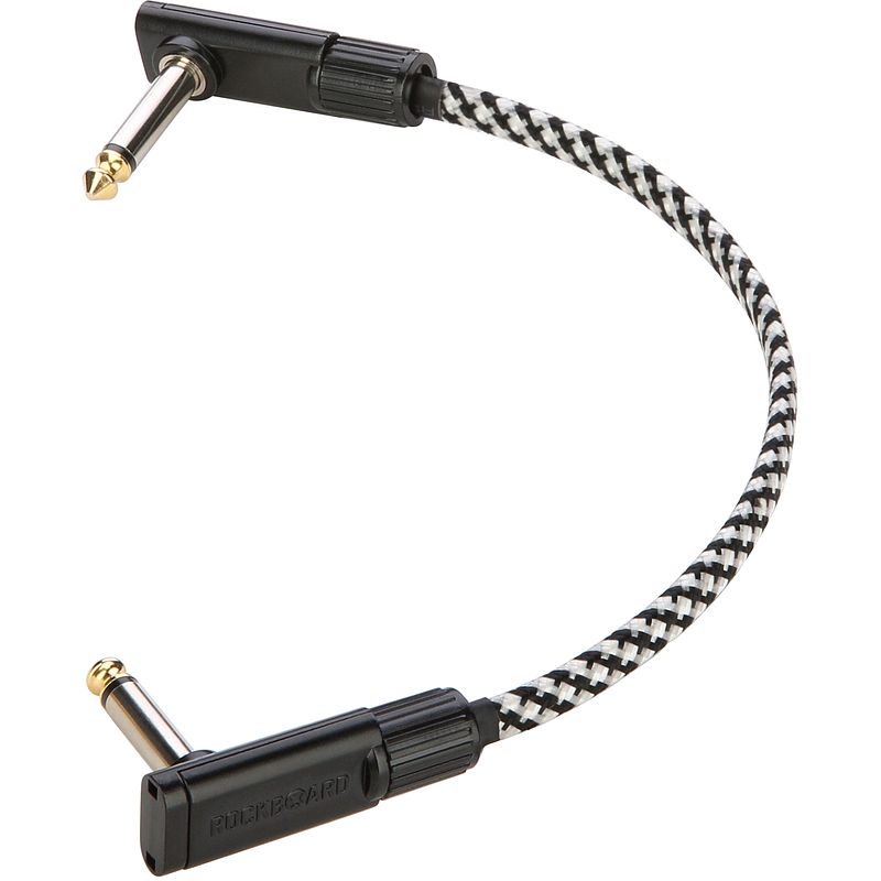 Foto van Rockboard tweed series flat patch cable salt&pepper 20 cm