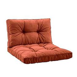 Foto van Loungekussenset florence - terracotta - 2-delig - 60 cm - leen bakker