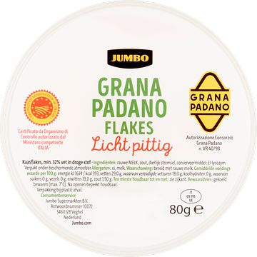 Foto van Jumbo grana padano flakes 80g