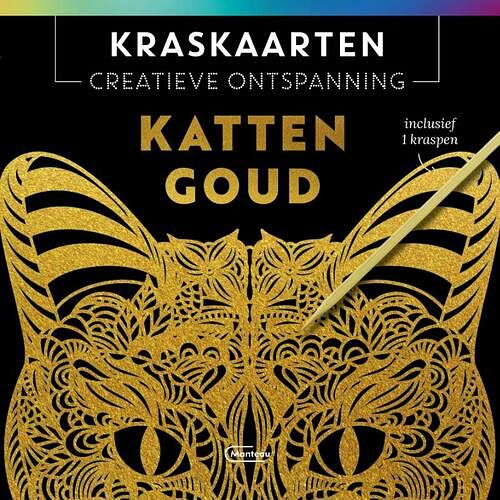 Foto van Kraskaarten katten goud - hardcover (9789022340356)