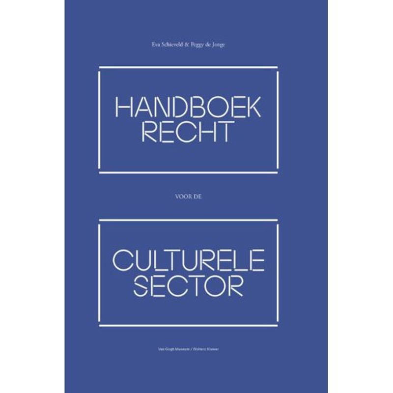 Foto van Handboek recht voor de culturele sector