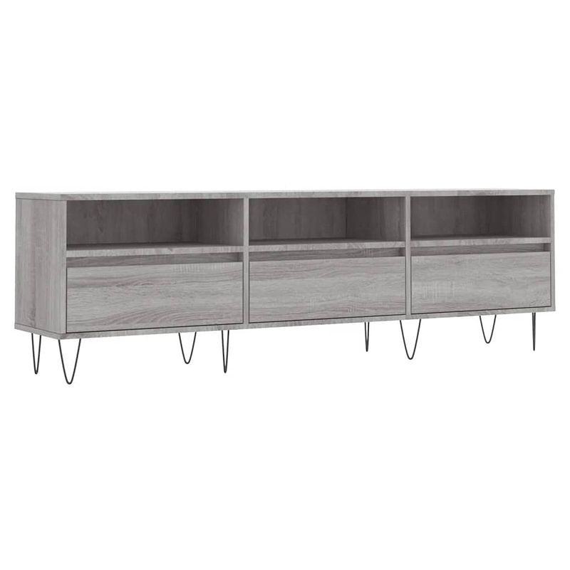 Foto van The living store tv-meubel - naam - tv-meubel - 150x30x44.5 cm - grijs sonoma eiken