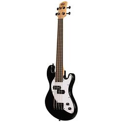 Foto van Kala solid body 4-string fretless u-bass jet black fretloze elektrische basgitaar met gigbag