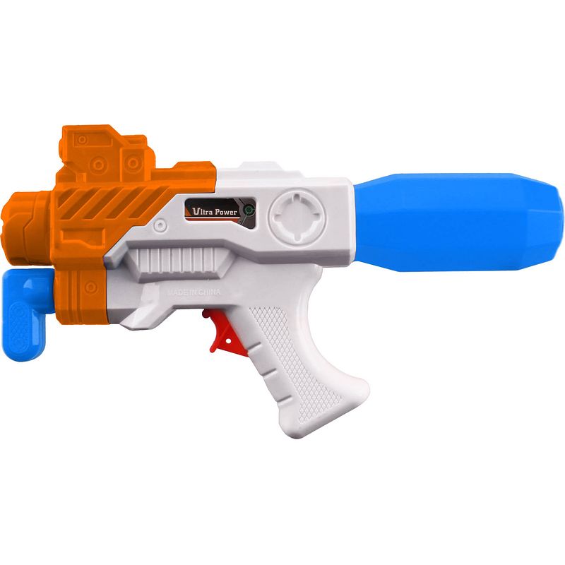 Foto van Johntoy waterpistool aqua fun blaster 28 cm blauw/oranje