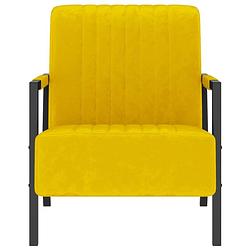 Foto van The living store fauteuil comfort - fauteuils - 66 x 84 x 84 cm - mosterdgeel - fluweel