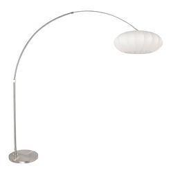 Foto van Steinhauer sparkled light vloerlamp - draai- en/of kantelbaar - e27 (grote fitting) - staal en wit