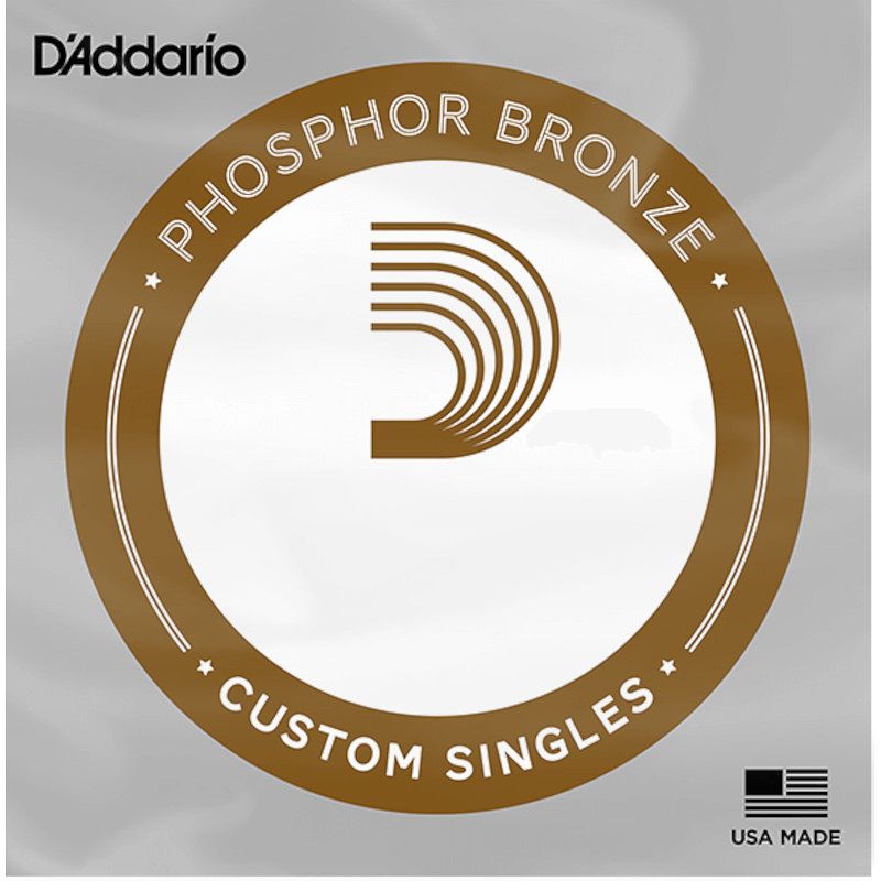 Foto van D'saddario pb070 phosphor bronze wound acoustic guitar string .070 losse snaar voor westerngitaar