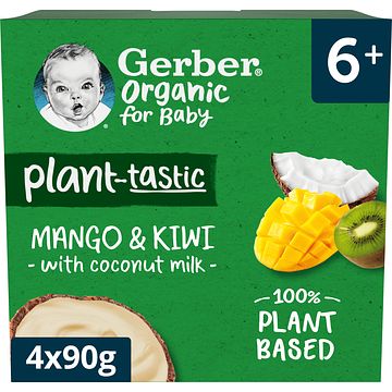 Foto van Gerber® planttastic plantaardig toetje mango kiwi 4 x 90g bij jumbo