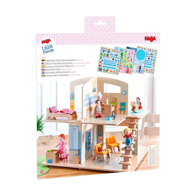 Foto van Haba kleefaccessoires little friends poppenhuis 125-delig