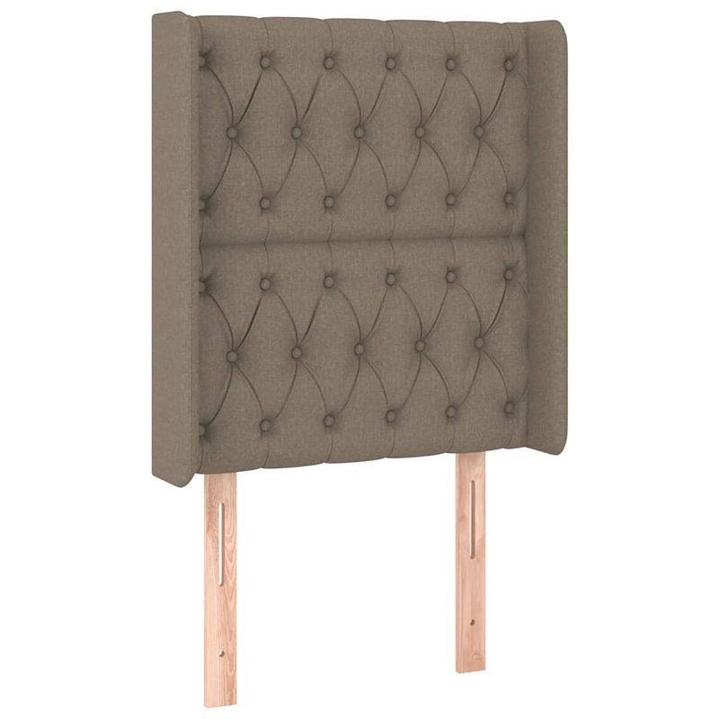 Foto van The living store hoofdbord trendy - bedombouw - 83x16x118/128 cm - taupe