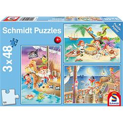 Foto van Piratenbende legpuzzel - 3 x 48 stuks