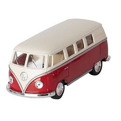 Foto van Modelauto volkswagen t1 two-tone rood/wit 13,5 cm - speelgoed auto schaalmodel - miniatuur model