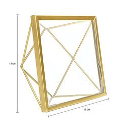 Foto van Quvio fotolijstje hexagon - 15 x 15 cm - staal - goud