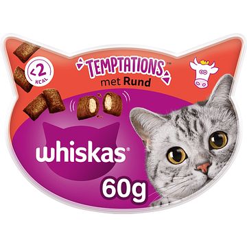 Foto van Whiskas temptations kattensnacks met rund 60g bij jumbo