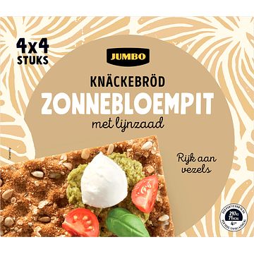 Foto van Jumbo knackebrod zonnebloempit met lijnzaad 4 x 4 stuks 265g