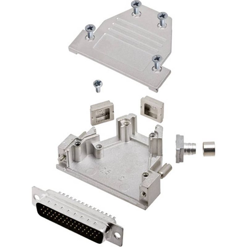 Foto van Encitech dcrp25-hdp44-cf65-cs80-k 6355-0882-03 d-sub male connectorset 45 °, 180 °, 45 ° aantal polen: 44 soldeerkelk 1 stuk(s)