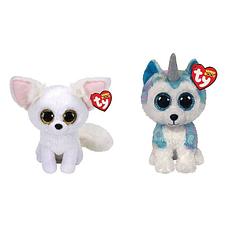 Foto van Ty - knuffel - beanie boo's - phoenix fox & helena husky