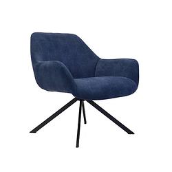 Foto van Bronx71 fauteuil emily ribstof blauw.