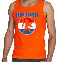 Foto van Oranje fan tanktop / kleding holland met oranje leeuw ek/ wk voor heren l - feestshirts