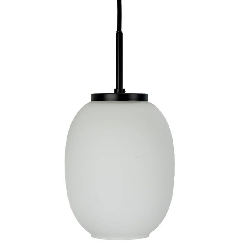 Foto van Dyberg larsen hanglamp dl39 60w e27 18,5 cm glas wit/zwart