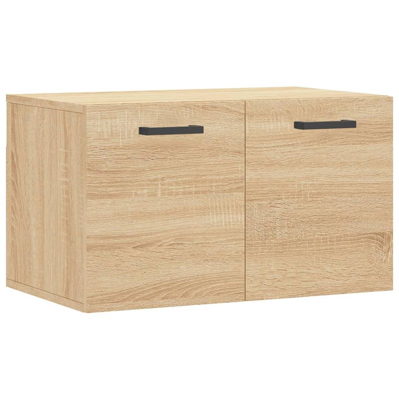 Foto van The living store zwevende wandkast - sonoma eiken - 60 x 36.5 x 35 cm - veel opbergruimte