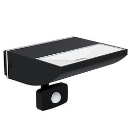 Foto van Eglo sorronaro wandlamp buiten - sensor - led - 17 cm - sensor - zwart