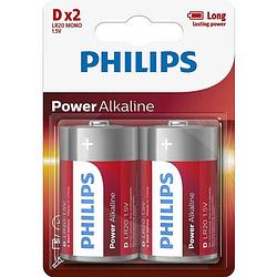 Foto van Philips power alkaline d/lr20 blister 2