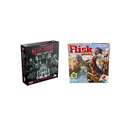 Foto van Spellenset - bordspel - 2 stuks - nightmare horror adventures & risk junior