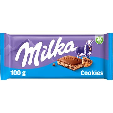 Foto van Milka chocolade reep cookies 100g bij jumbo