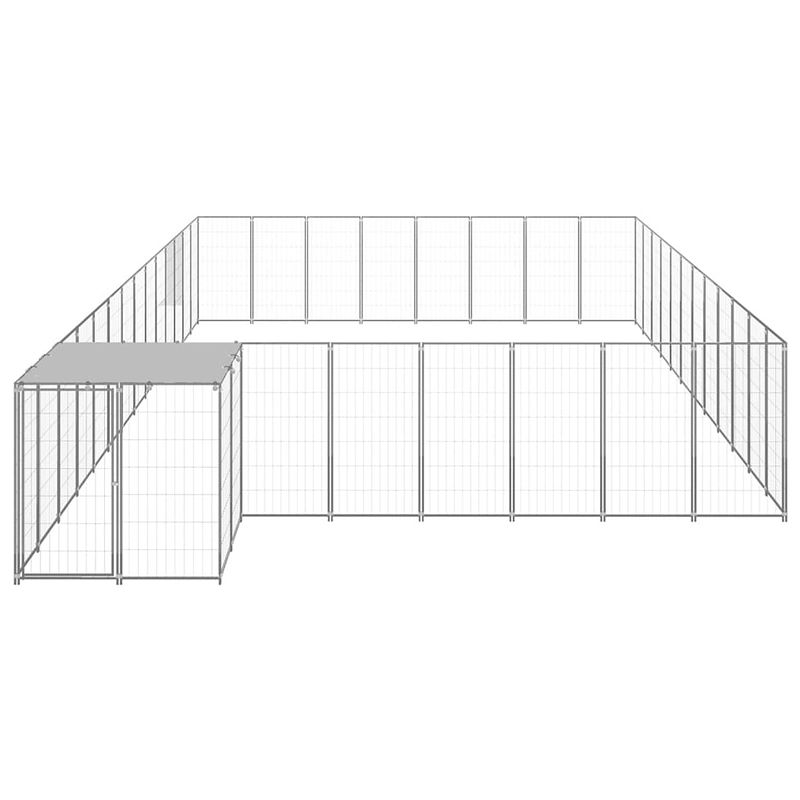 Foto van Infiori hondenkennel 30,25 m² staal zilverkleurig