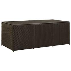 Foto van Vidaxl tuinbox 180x90x75 cm poly rattan bruin