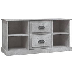 Foto van The living store tv-meubel betongrijs 99.5 x 35.5 x 48 cm - trendy en praktisch ontwerp