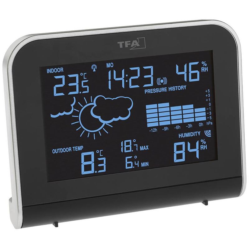 Foto van Tfa dostmann sphere 35.1148.01 draadloos weerstation verwachting voor 12 tot 24 uur