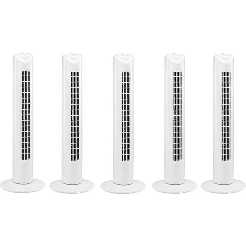 Foto van 5 stuks ventilator - torenventilator - torenventilator ventilator zuil wit - torenventilator kopen