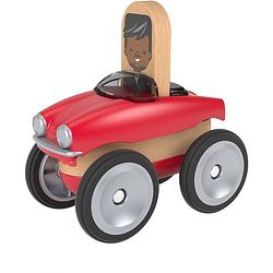 Foto van Fisher-price wonder makers auto 9 cm rood/blank 4-delig