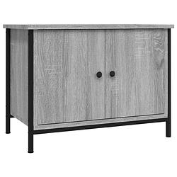 Foto van The living store tv-meubel s - tv-meubel - 60 x 35 x 45 cm - grijs sonoma eiken