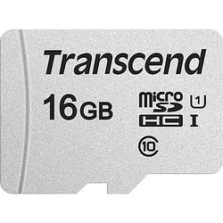 Foto van Transcend premium 300s microsdhc-kaart 16 gb class 10, uhs-i, uhs-class 1 incl. sd-adapter