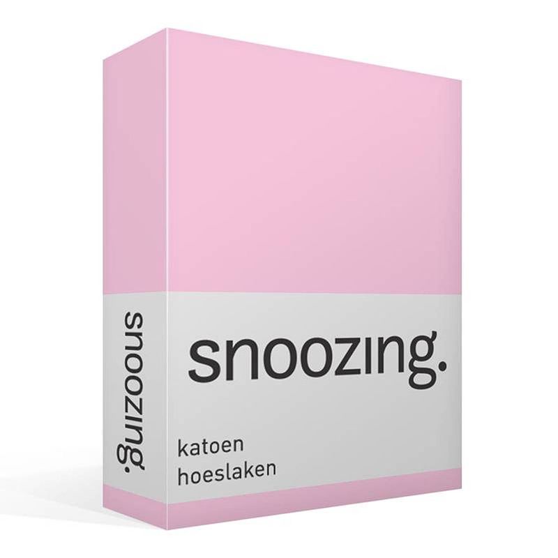 Foto van Snoozing - katoen - hoeslaken - 80x220 - roze