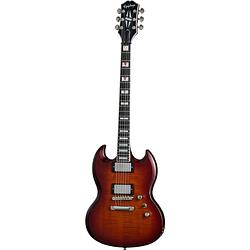 Foto van Epiphone sg prophecy aged bengal tiger burst elektrische gitaar met premium gigbag