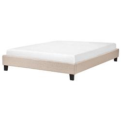 Foto van Beliani roanne - tweepersoonsbed-beige-polyester