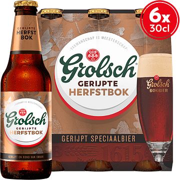 Foto van 2e halve prijs | grolsch gerijpte herfstbok fles 6 x 300ml aanbieding bij jumbo