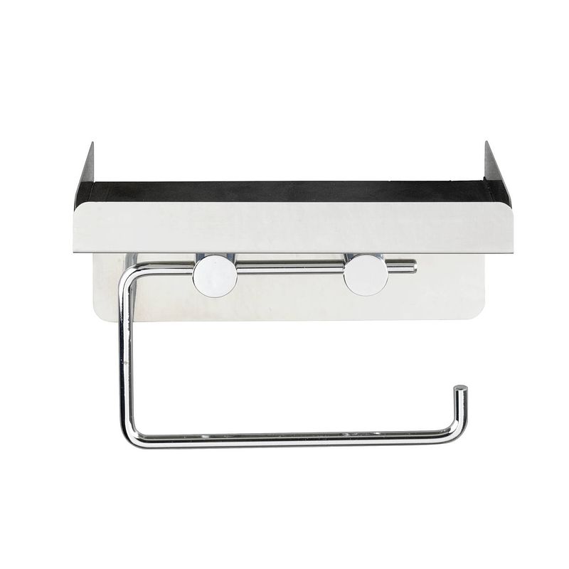 Foto van Wenko toiletrolhouder 16 x 12,5 x 11,5 cm rvs zilver