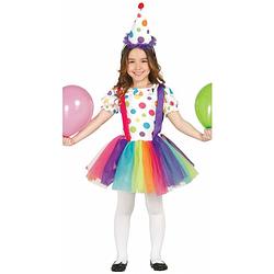 Foto van Clownsjurkje voor meisjes 128-134 (7-9 jaar) - carnavalsjurken