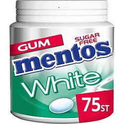 Foto van Mentos white green mint kauwgom mint suikervrij pot 75 stuks bij jumbo