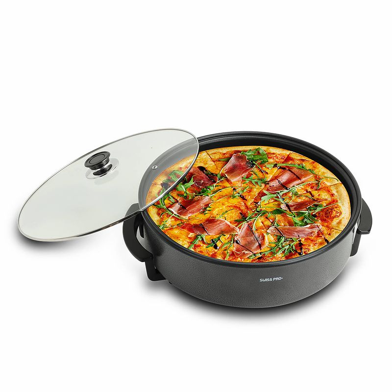 Foto van Swiss pro+ multifunctionele elektrische pizza pan 46cm