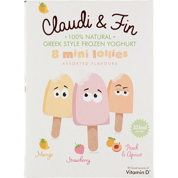 Foto van Claudi & fin mini lollies mango strawberry peach & apricot 9 stuks bij jumbo