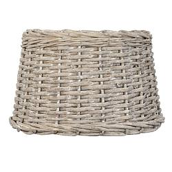 Foto van Haes deco - rotan lampenkap - natural cosy - beige rotan gevlochten - formaat ø 30x19 cm, voor fitting e27 - hanglamp