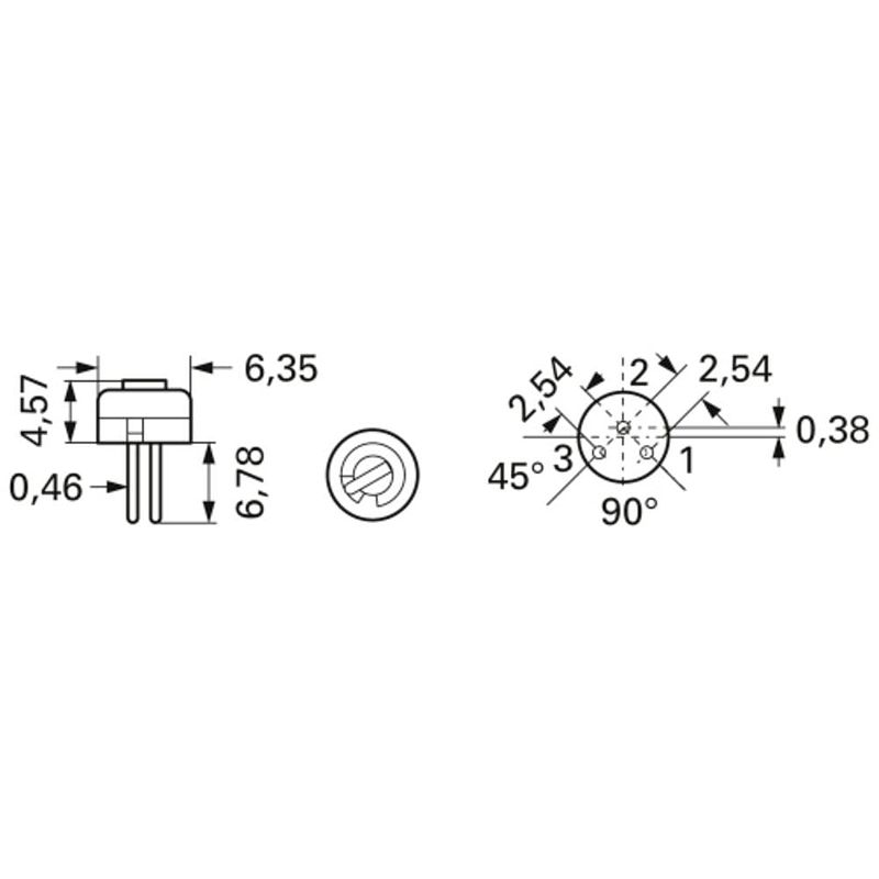 Foto van Bourns 3329h-1-103lf cermet-trimmer lineair 0.5 w 10 kω 240 ° 260 ° 1 stuk(s)