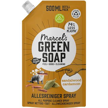 Foto van Marcel'ss green soap allesreiniger spray sandalwood cardamom refill pack 500ml bij jumbo